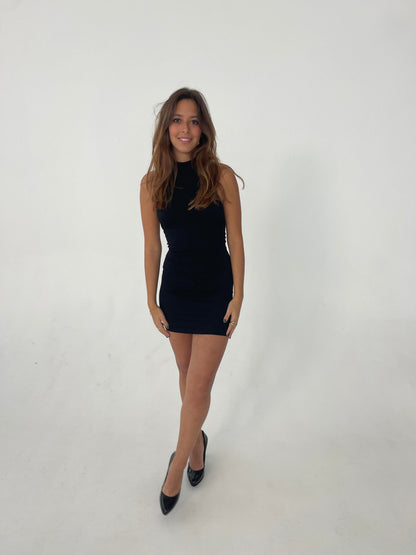 Lorraine halterneck glitter dress - Black
