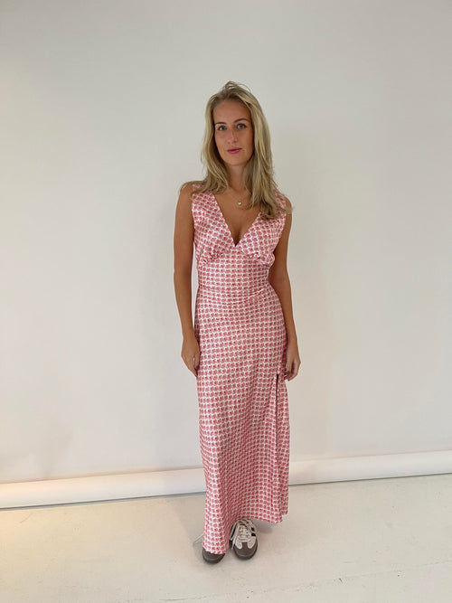 Marielle dress with clam pattern