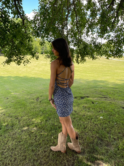 Livaly dress with pattern - Blue