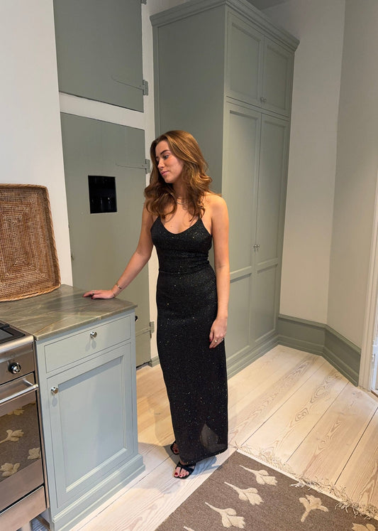 Galaxia shimmer dress - Navy/black