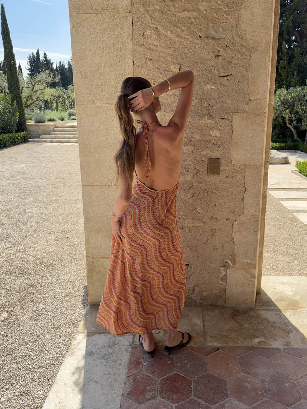 Klea dress with pattern - Orange