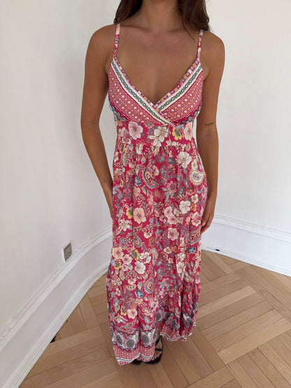 Anastasia maxi dress with pattern - Pink