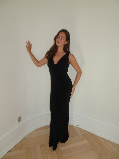 Flora maxi dress - Black