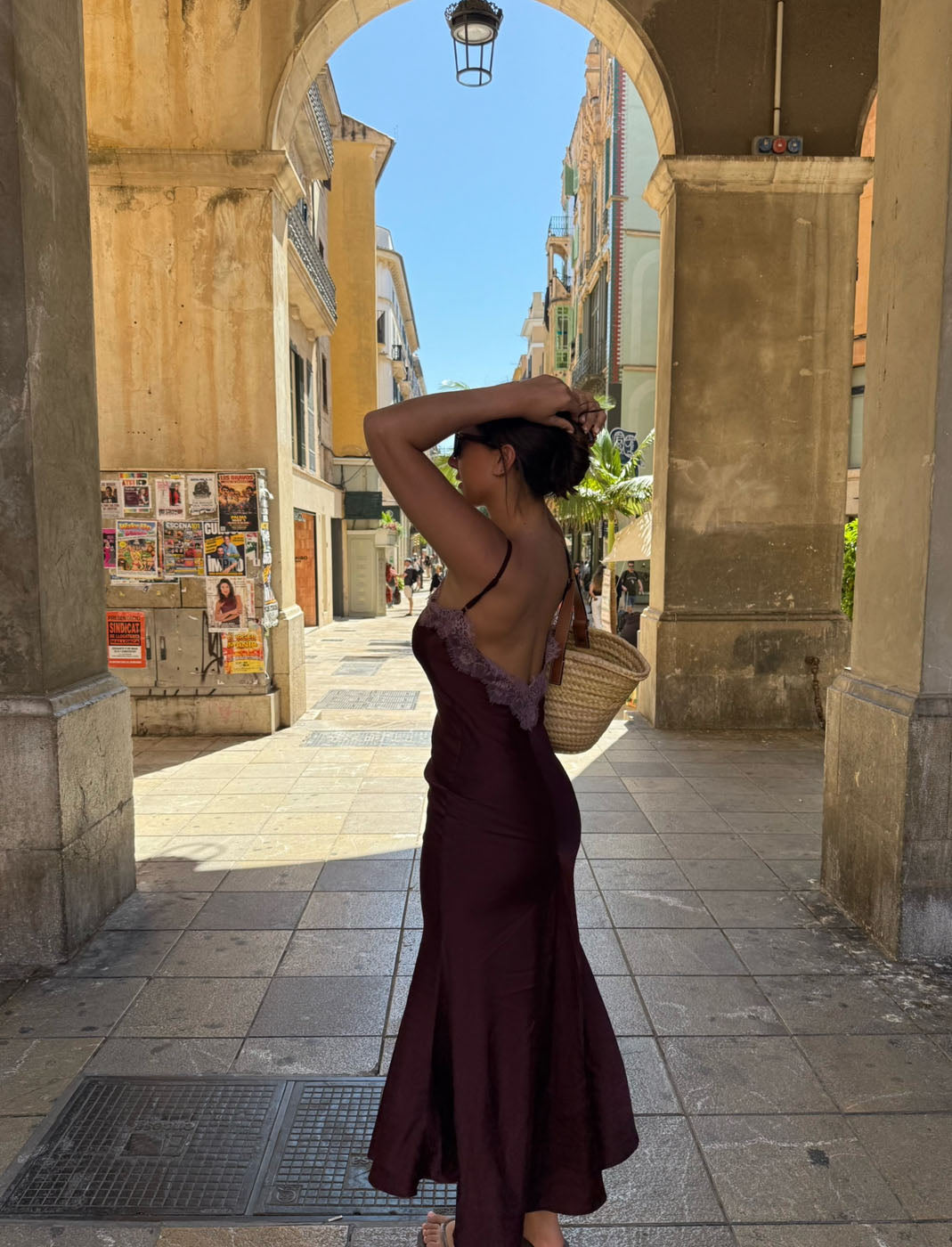 Vera satin dress - Purple