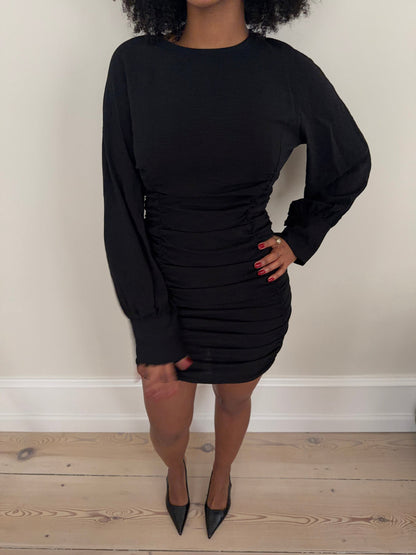 Anna Olympia scrunch dress - Black